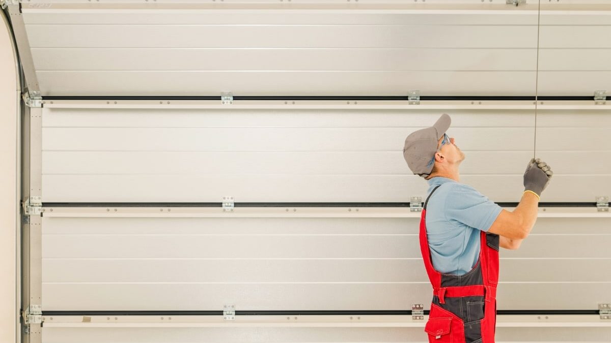 how to open a garage door manually