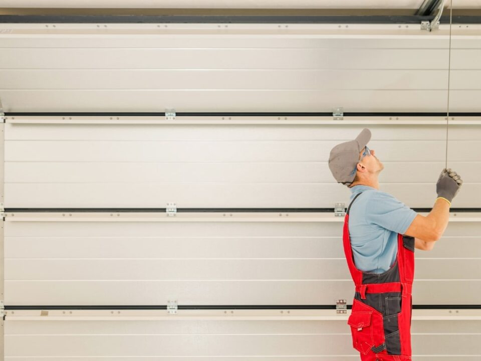 how to open a garage door manually